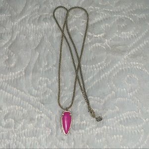 Kendra Scott Shaylee Arrowhead Necklace Hot Pink